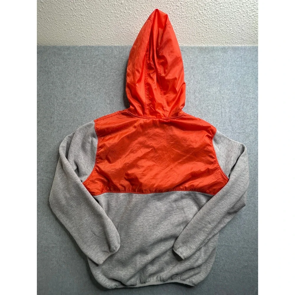 NFL Denver Broncos Full Zip Hoodie Jacket Orange Gray Colorblock Mens XL